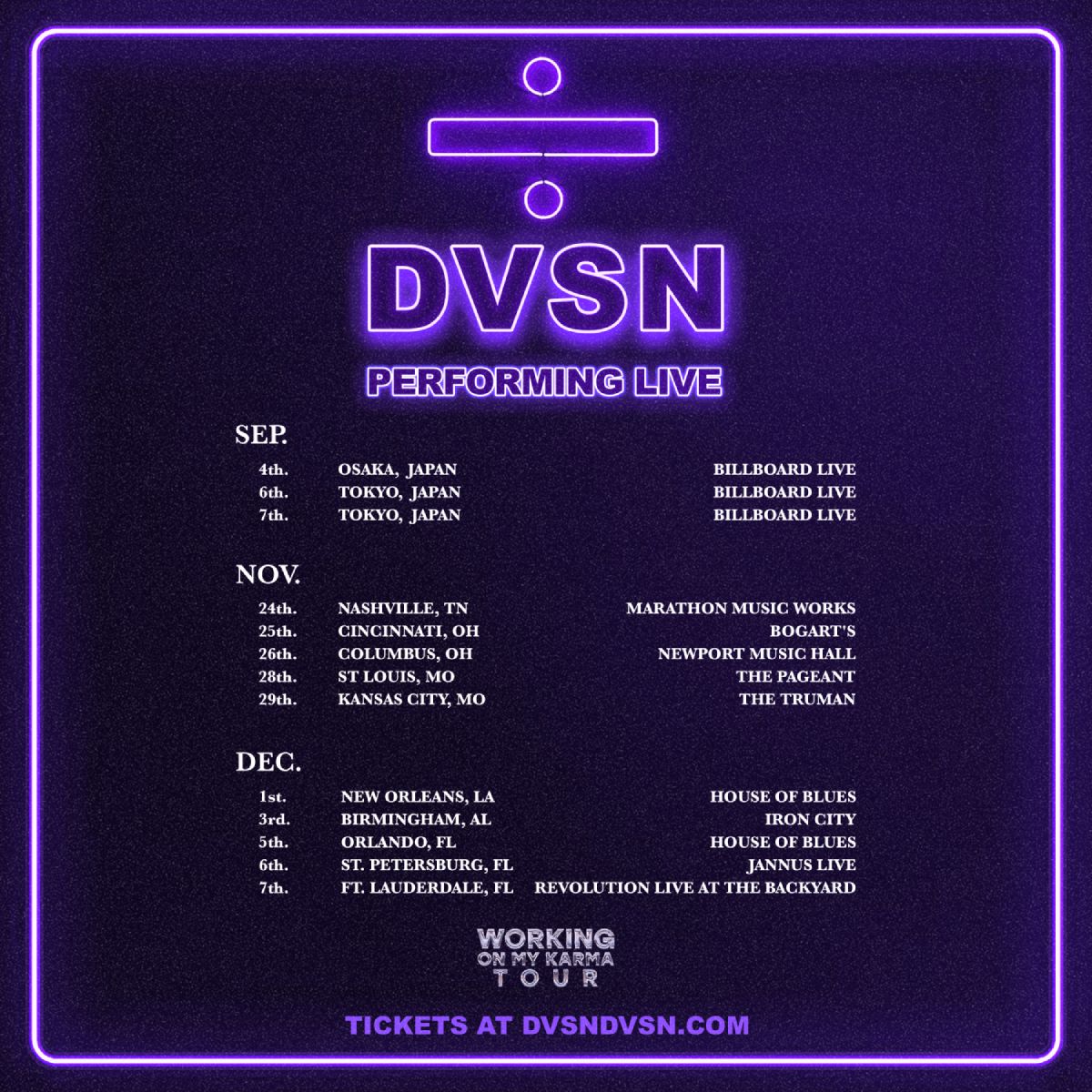 DVSN Tour Poster